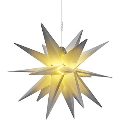 AMARE LED 3D ytterstjärna grå ca 57 x 48 x 44 (B x H x D), för inomhus- och utomhusbruk, med timer, cm – nätdrift, 9700–1001–118, LED-stjärna 57 cm AMARE LED 3D ytterstjärna grå ca 57 x 48 x 44 (B x H x D), för inomhus- och utomhusbruk, med timer, cm – nätdrift, 9700–1001–118, LED-stjärna 57 cm