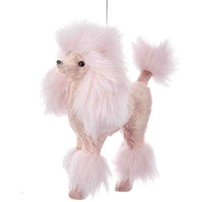 Kurt S. Adler Kurt Adler 5 tum lurvigt rosa POODLE ORN Kurt S. Adler Kurt Adler 5 tum lurvigt rosa POODLE ORN