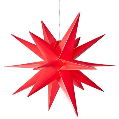 AMARE LED 3D ytterstjärna röd ca 57 x 48 x 44 (B x H x D), för inomhus- och utomhusbruk, med timer, 57 cm – nätdrift AMARE LED 3D ytterstjärna röd ca 57 x 48 x 44 (B x H x D), för inomhus- och utomhusbruk, med timer, 57 cm – nätdrift