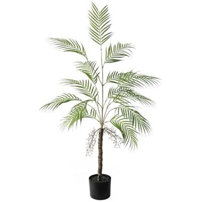 Zstar Konstgjord palm, 120 cm konstgjorda växter, stor konstgjord palm i kruka, inomhusväxter, hörndekoration palmormbunke för vardagsrum, kontor, terrass, grön Zstar Konstgjord palm, 120 cm konstgjorda växter, stor konstgjord palm i kruka, inomhusväxter, hörndekoration palmormbunke för vardagsrum, kontor, terrass, grön