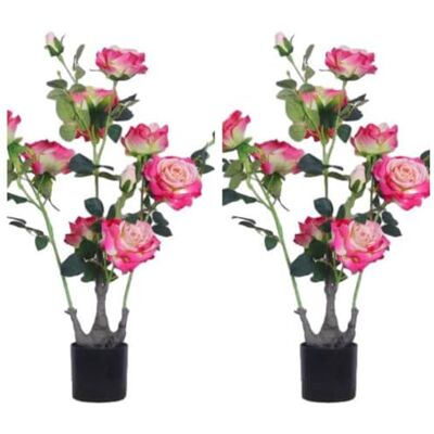 Zstar 2 stycken konstgjorda pionträd, 70 cm stora konstgjorda pionväxter i kruka, stor konstgjord pionblomma träd med gröna blad, dekorativt träd för vardagsrum, kontor, hem, rosa Zstar 2 stycken konstgjorda pionträd, 70 cm stora konstgjorda pionväxter i kruka, stor konstgjord pionblomma träd med gröna blad, dekorativt träd för vardagsrum, kontor, hem, rosa