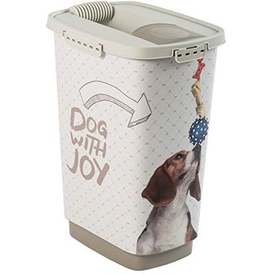 Rotho , Cody, djurfoderbehållare 25 l, plast (PP) BPA-fri, antracit/vit, 25 l (33,0 x 25,0 x 46,3 cm) Rotho , Cody, djurfoderbehållare 25 l, plast (PP) BPA-fri, antracit/vit, 25 l (33,0 x 25,0 x 46,3 cm)