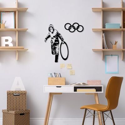 Wallity Snygga svarta dekorativa metallväggtillbehör, 62 x 61 cm 100% metall, 1,5 mm tjock Easy Wall Mounting Perfekt för modern heminredning Wallity Snygga svarta dekorativa metallväggtillbehör, 62 x 61 cm 100% metall, 1,5 mm tjock Easy Wall Mounting Perfekt för modern heminredning