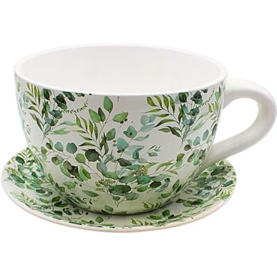 Dekohelden24 Dekohjälten24 XXL blomkruka, växtkopp, planteringskruka, blomkruka, blomkruka, blomkruka. Ytterkruka som kopp med keramiskt handtag, motiv: Ranka, L/B/H 34 x 28 x 16 cm. Dekohelden24 Dekohjälten24 XXL blomkruka, växtkopp, planteringskruka, blomkruka, blomkruka, blomkruka. Ytterkruka som kopp med keramiskt handtag, motiv: Ranka, L/B/H 34 x 28 x 16 cm.