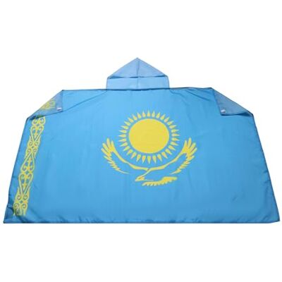 AZ FLAG Kazakstans flagga 150 x 90 cm Kazakstans flagga cape 100% polyester med integrerade ärmar Body Flag 80 g AZ FLAG Kazakstans flagga 150 x 90 cm Kazakstans flagga cape 100% polyester med integrerade ärmar Body Flag 80 g