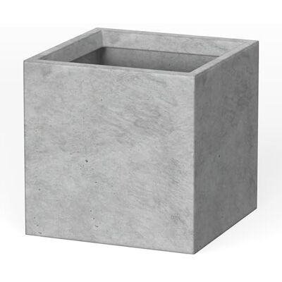 Kante lätt modern fyrkantig, elegant handgjord trädgårdsplanterare kruka för inomhus utomhusbruk, naturlig betong, 25,4 cm x 25,4 cm x 25,4 cm Kante lätt modern fyrkantig, elegant handgjord trädgårdsplanterare kruka för inomhus utomhusbruk, naturlig betong, 25,4 cm x 25,4 cm x 25,4 cm