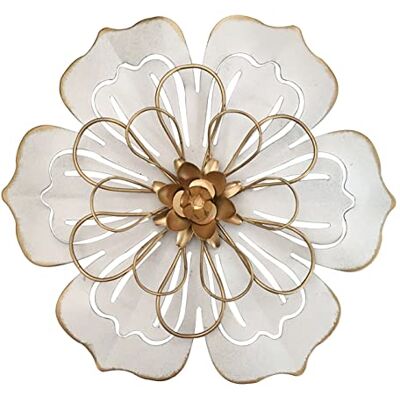 Picfarce Metall blomma väggkonst dekor, 21 cm rustik modern blommig skulptur, nödställd järn vägg hängande heminredning accent konstverk för inomhus kök sovrum vardagsrum kontor utomhus trädgård uteplats 06 Picfarce Metall blomma väggkonst dekor, 21 cm rustik modern blommig skulptur, nödställd järn vägg hängande heminredning accent konstverk för inomhus kök sovrum vardagsrum kontor utomhus trädgård uteplats 06
