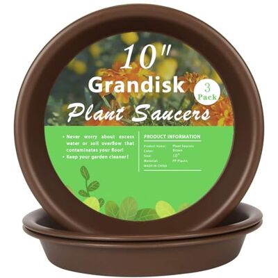 TITE Planteringsfat 25 cm, tung stor planterare hållbar tjockare plastbrickor för inomhus och utomhus, droppbrickor för växtfat droppbrickor för brun (25 cm – 3-pack) TITE Planteringsfat 25 cm, tung stor planterare hållbar tjockare plastbrickor för inomhus och utomhus, droppbrickor för växtfat droppbrickor för brun (25 cm – 3-pack)