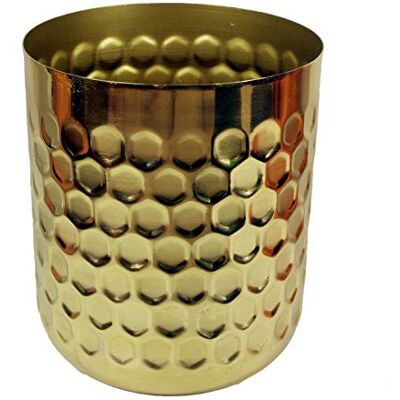 Leaf Blad vaxkaka metall blomkruka – 18 cm x 15,5 cm, koppar, 18cm Guld Leaf Blad vaxkaka metall blomkruka – 18 cm x 15,5 cm, koppar, 18cm Guld