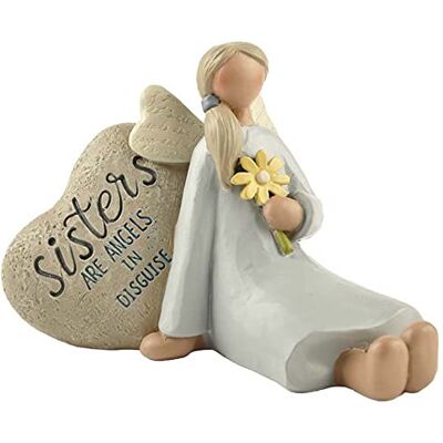 HOX Feather & Grace Figurininskription systrar förklädnad, ängel minnesmärke inomhus eller utomhus dekor, skulpturer eller statyer som inspirerande gåvor – hartser, multi, en storlek HOX Feather & Grace Figurininskription systrar förklädnad, ängel minnesmärke inomhus eller utomhus dekor, skulpturer eller statyer som inspirerande gåvor – hartser, multi, en storlek