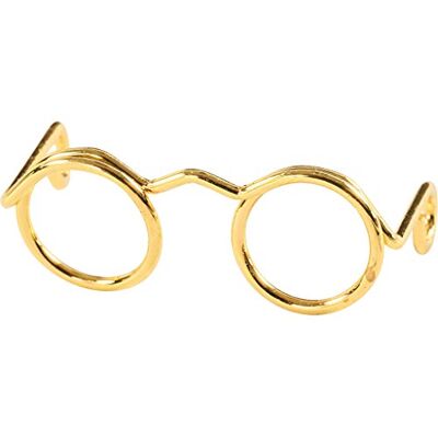 Creativ Nyhetsglasögon, B: 25 mm, innerstorlek 9 mm, guld, 10 st Creativ Nyhetsglasögon, B: 25 mm, innerstorlek 9 mm, guld, 10 st