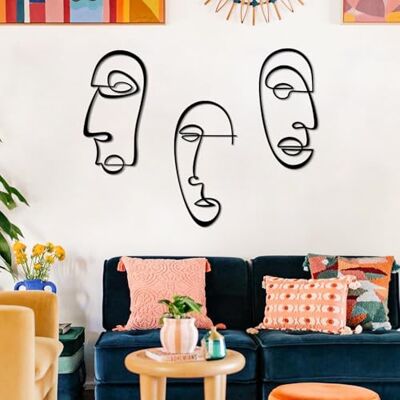 Wallity Snyggt svart dekorativt metallväggtillbehörsset (3 stycken) 100% stål, 1,5 mm tjock Perfekt för modern heminredning, 29 x 57 cm, 28 x 57 cm, 27 x 57 cm Wallity Snyggt svart dekorativt metallväggtillbehörsset (3 stycken) 100% stål, 1,5 mm tjock Perfekt för modern heminredning, 29 x 57 cm, 28 x 57 cm, 27 x 57 cm