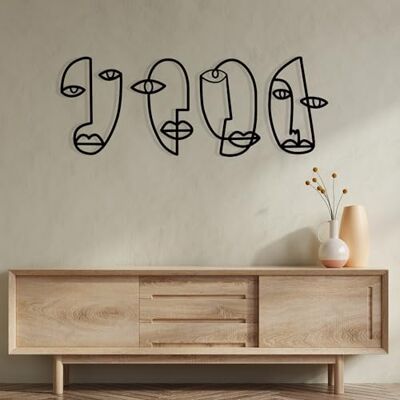 Wallity Snygga svarta dekorativa metallväggtillbehör, 133 x 46 cm 100% metall, 1,2 mm tjocklek Perfekt för modern heminredning och kontorsplatser Wallity Snygga svarta dekorativa metallväggtillbehör, 133 x 46 cm 100% metall, 1,2 mm tjocklek Perfekt för modern heminredning och kontorsplatser