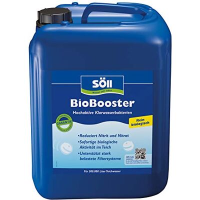 Söll 80410 BioBooster dammbakterier för rent vatten rent biologiskt 10 l – högaktiva klara vattenbakterier minskar nitrit nitrat i trädgårdsdammen fiskdamm simdamm koi-damm Söll 80410 BioBooster dammbakterier för rent vatten rent biologiskt 10 l – högaktiva klara vattenbakterier minskar nitrit nitrat i trädgårdsdammen fiskdamm simdamm koi-damm
