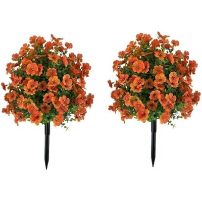 GarveeLife Set med 2 konstgjorda buktsbollar – 60 cm, UV-beständig, väderbeständig, vintergrön – med blommor och markspets – höstdekoration för trädgård, terrass, väg, utomhus GarveeLife Set med 2 konstgjorda buktsbollar – 60 cm, UV-beständig, väderbeständig, vintergrön – med blommor och markspets – höstdekoration för trädgård, terrass, väg, utomhus