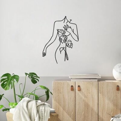 Wallity Hanah Home Stylish Black Decorative Metal Wall Accessory, 53 x 70 cm 100% metall, 1,5 mm tjock Easy Wall Mounting, perfekt för modern inredning Wallity Hanah Home Stylish Black Decorative Metal Wall Accessory, 53 x 70 cm 100% metall, 1,5 mm tjock Easy Wall Mounting, perfekt för modern inredning