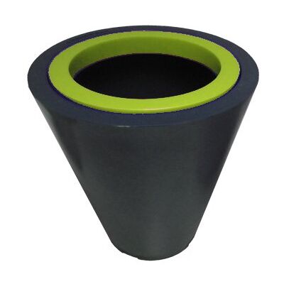 Green City Open XS blomkruka, konstharts/plast, rund, med ring, antracit/anisgrön Green City Open XS blomkruka, konstharts/plast, rund, med ring, antracit/anisgrön