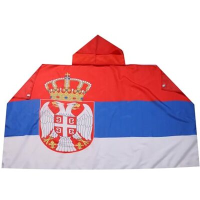 AZ FLAG Serbiens flagga 150 x 90 cm mantel med serbisk flagga 100% polyester med integrerade ärmar Body Flag 80 g AZ FLAG Serbiens flagga 150 x 90 cm mantel med serbisk flagga 100% polyester med integrerade ärmar Body Flag 80 g