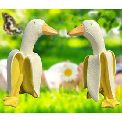 Tellme Banananka staty, kreativ nyckfull trädgårdskonst hartsskulptur, söt anka tomtar dekor för rum, veranda, kontor, hem, rolig inomhus utomhus skalad bananprydnad, personliga gåvor (1 st) Tellme Banananka staty, kreativ nyckfull trädgårdskonst hartsskulptur, söt anka tomtar dekor för rum, veranda, kontor, hem, rolig inomhus utomhus skalad bananprydnad, personliga gåvor (1 st)