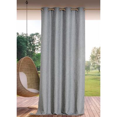 LINDER Vattenavvisande utomhusgardin vävd och färgad i Frankrike antioxidant pistolhålsfinish basalt grå färg mått 140 x 265 cm 100% polypropen Rooftop-kollektion LINDER Vattenavvisande utomhusgardin vävd och färgad i Frankrike antioxidant pistolhålsfinish basalt grå färg mått 140 x 265 cm 100% polypropen Rooftop-kollektion