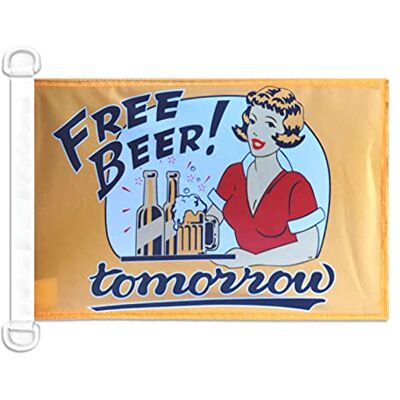 AZ FLAG Nautisk flagga gratis öl 45 x 30 cm Free Beer Tomorrow båtflagga 30 x 45 cm AZ FLAG Nautisk flagga gratis öl 45 x 30 cm Free Beer Tomorrow båtflagga 30 x 45 cm