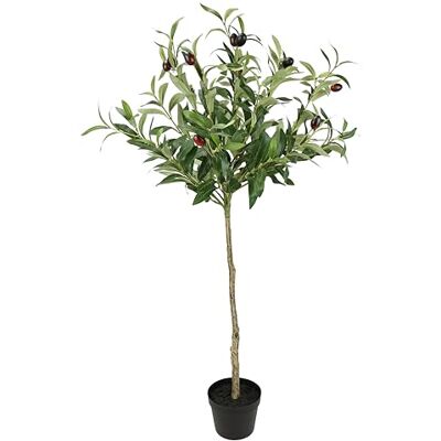 Flair Flower Konstgjort olivträd med svarta frukter, oliv på stam, 80 cm, bollträd, medelhav, konstgjord växt, oljeträd, grön växt, konstträd, dekopflans, trädväxter Toscana sydländska, 80 cm Flair Flower Konstgjort olivträd med svarta frukter, oliv på stam, 80 cm, bollträd, medelhav, konstgjord växt, oljeträd, grön växt, konstträd, dekopflans, trädväxter Toscana sydländska, 80 cm
