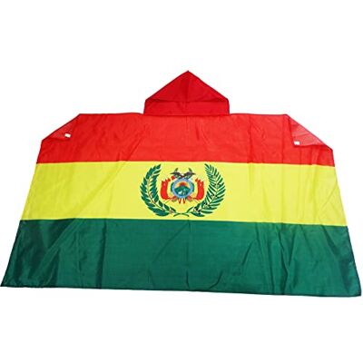 AZ FLAG Bolivias flagga 150 x 90 cm boliviansk flagga cape 100% polyester med integrerade ärmar Body Flag 80 g AZ FLAG Bolivias flagga 150 x 90 cm boliviansk flagga cape 100% polyester med integrerade ärmar Body Flag 80 g