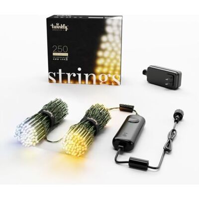 Twinkly TWS250GOP-BEU 4.3mm Tydligt Konkav AWW Objektiv Ljusslinga, Svart och Grön Tråd, 250 LED, WiFi, Gen II, IP44, 20m Längd Twinkly TWS250GOP-BEU 4.3mm Tydligt Konkav AWW Objektiv Ljusslinga, Svart och Grön Tråd, 250 LED, WiFi, Gen II, IP44, 20m Längd