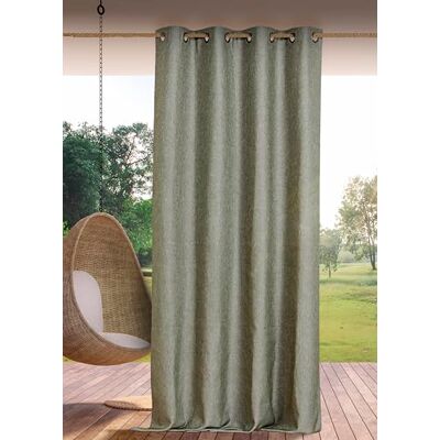 LINDER Vattenavvisande utomhusgardin vävd och färgad i Frankrike antioxidant pistolhålsfinish khaki melerad färg mått 140 x 265 cm 100% polypropen Rooftop-kollektion LINDER Vattenavvisande utomhusgardin vävd och färgad i Frankrike antioxidant pistolhålsfinish khaki melerad färg mått 140 x 265 cm 100% polypropen Rooftop-kollektion