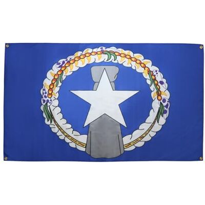 AZ FLAG Nordmarianernas flagga 150 x 90 cm med 4 öljetter, Marianasflagga för balkong eller vägg AZ FLAG Nordmarianernas flagga 150 x 90 cm med 4 öljetter, Marianasflagga för balkong eller vägg