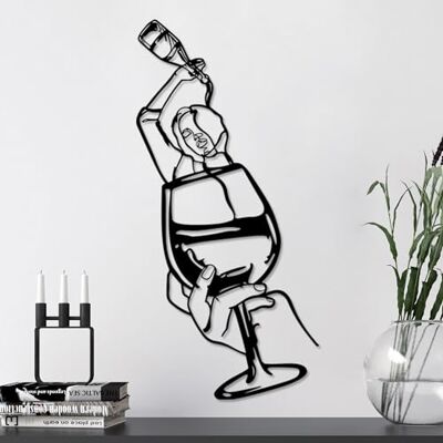 Wallity Snygga svarta dekorativa metallväggtillbehör, 33 x 69 cm 100% metall, 1,5 mm tjock Easy Wall Mounting, perfekt för modern heminredning Wallity Snygga svarta dekorativa metallväggtillbehör, 33 x 69 cm 100% metall, 1,5 mm tjock Easy Wall Mounting, perfekt för modern heminredning