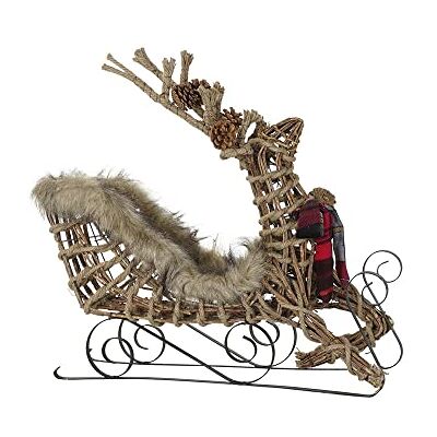 DKD Home Decor Släde Jute Metal Wicker Reno (63 x 20 x 52 cm) DKD Home Decor Släde Jute Metal Wicker Reno (63 x 20 x 52 cm)