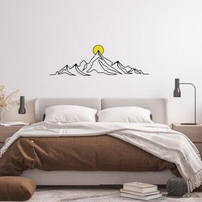 Wallity Snygga dekorativa metallväggtillbehör, 119,5 x 37 cm Hållbar 1,2 mm metall och 3 mm trä Perfekt för modern heminredning och kontorsplatser Wallity Snygga dekorativa metallväggtillbehör, 119,5 x 37 cm Hållbar 1,2 mm metall och 3 mm trä Perfekt för modern heminredning och kontorsplatser