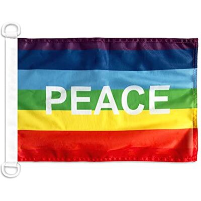 AZ FLAG nautisk flagga regnbåge fred 45 x 30 cm flagga fredlig regnbåge 30 x 45 cm AZ FLAG nautisk flagga regnbåge fred 45 x 30 cm flagga fredlig regnbåge 30 x 45 cm