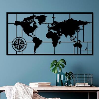 Wallity Snygga svarta dekorativa metallväggtillbehör, 50 x 101 cm 100% metall, 1,5 mm tjock Lätt och lätt att hänga, perfekt för heminredning Wallity Snygga svarta dekorativa metallväggtillbehör, 50 x 101 cm 100% metall, 1,5 mm tjock Lätt och lätt att hänga, perfekt för heminredning