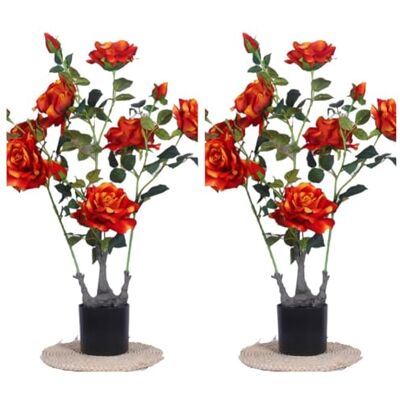 Zstar 2 stycken konstgjorda pionträd, 70 cm stora konstgjorda pionväxter i kruka, stor konstgjord pionblomma träd med gröna blad, dekorativt träd för vardagsrum, kontor, hem, orange Zstar 2 stycken konstgjorda pionträd, 70 cm stora konstgjorda pionväxter i kruka, stor konstgjord pionblomma träd med gröna blad, dekorativt träd för vardagsrum, kontor, hem, orange