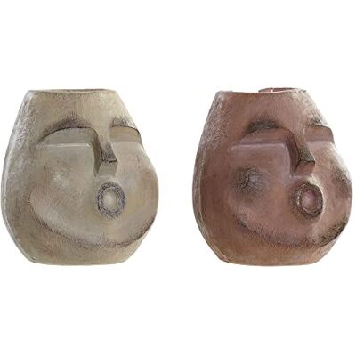 DKD Home Decor Cara Beige Resina Terracotta varumärke (2 stycken) (21 x 20 x 22.5 cm) (Referens: S3023961) DKD Home Decor Cara Beige Resina Terracotta varumärke (2 stycken) (21 x 20 x 22.5 cm) (Referens: S3023961)