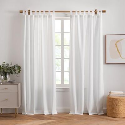 Elrene Home Fashions Matine väderbeständig, enfärgad gardinpanel med flikar upptill, för inomhus- och utomhusbruk, för veranda, pergola, uteplats, däck, 132 cm B x 241 cm L, vit Elrene Home Fashions Matine väderbeständig, enfärgad gardinpanel med flikar upptill, för inomhus- och utomhusbruk, för veranda, pergola, uteplats, däck, 132 cm B x 241 cm L, vit