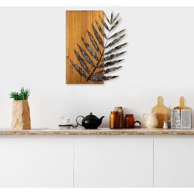 Wallity Handmålade dekorativa träväggtillbehör, 58 x 50 x 3 cm 100% trä (3 cm) & metall (1,5 mm) unika färgvariationer för snygg heminredning Wallity Handmålade dekorativa träväggtillbehör, 58 x 50 x 3 cm 100% trä (3 cm) & metall (1,5 mm) unika färgvariationer för snygg heminredning