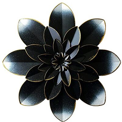 Picfarce svart metall blomma väggkonst dekor, rustik modern blommig skulptur, nödställd hängande heminredning accent konstverk för inomhus sovrum vardagsrum kontor utomhus trädgård, 25 x 25 x 0,6 tum Picfarce svart metall blomma väggkonst dekor, rustik modern blommig skulptur, nödställd hängande heminredning accent konstverk för inomhus sovrum vardagsrum kontor utomhus trädgård, 25 x 25 x 0,6 tum