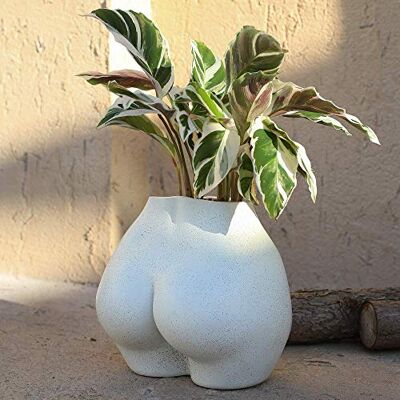 FROZZUR Kroppsplanta kruka stjärtvas, kvinnlig kropp blomkrukor med dräneringshål, harts blomplanterare modern, modern design boho-formstycken, konstgjord fuskkrukväxt blomma för heminredning inomhus FROZZUR Kroppsplanta kruka stjärtvas, kvinnlig kropp blomkrukor med dräneringshål, harts blomplanterare modern, modern design boho-formstycken, konstgjord fuskkrukväxt blomma för heminredning inomhus