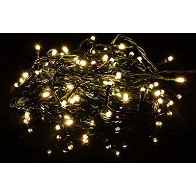 SHS LED-ljuskedja för inomhus- och utomhusbruk – 200 LED varm vit – grön kabel – 10 m matningskabel – transformator IP44 DEKRA GS-godkänd SHS LED-ljuskedja för inomhus- och utomhusbruk – 200 LED varm vit – grön kabel – 10 m matningskabel – transformator IP44 DEKRA GS-godkänd