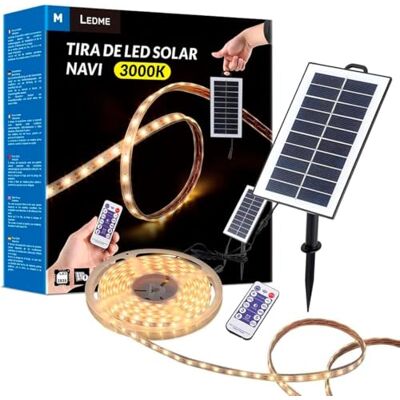 M Ledme LED utomhus trädgård 5 meter solcellsremsa med fjärrkontroll, IP68 nedsänkbar 300 LED-ljus varmvit med installationssats för solplatta för trädgård hem dekorativ M Ledme LED utomhus trädgård 5 meter solcellsremsa med fjärrkontroll, IP68 nedsänkbar 300 LED-ljus varmvit med installationssats för solplatta för trädgård hem dekorativ