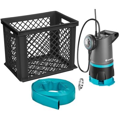 Gardena Dränkbar pump 20000 Basic för rent och smutsigt vatten Set Pumpar: Skydd mot översvämning, Hög kapacitet, Pump som hanterar både smutsigt och rent vatten (9019-47) Gardena Dränkbar pump 20000 Basic för rent och smutsigt vatten Set Pumpar: Skydd mot översvämning, Hög kapacitet, Pump som hanterar både smutsigt och rent vatten (9019-47)
