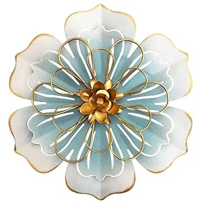 Picfarce Metall blomma väggkonstdekor, 25 cm rustik modern blommig skulptur, nödställd järn vägg hängande heminredning accent konstverk för inomhus kök sovrum vardagsrum kontor utomhus trädgård uteplats-06 Picfarce Metall blomma väggkonstdekor, 25 cm rustik modern blommig skulptur, nödställd järn vägg hängande heminredning accent konstverk för inomhus kök sovrum vardagsrum kontor utomhus trädgård uteplats-06