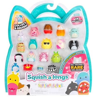 Squish-a-longs SQAL0031 – 14-pack, innehåller 14 x 2,5 cm mini-Squish med 4 x tillbehör, 1 x ring och 1 x samlarguide (Welle 3, stil 1) – samla, byta och spela Squish-a-longs SQAL0031 – 14-pack, innehåller 14 x 2,5 cm mini-Squish med 4 x tillbehör, 1 x ring och 1 x samlarguide (Welle 3, stil 1) – samla, byta och spela