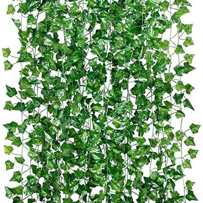 GPARK 24 trådar/var 208 cm, konstgjord murgröna girlang falska bladväxter vinstockar, gröna blommor hängande för bröllopsfest hem trädgård kök kontor utomhus grönska väggdekor GPARK 24 trådar/var 208 cm, konstgjord murgröna girlang falska bladväxter vinstockar, gröna blommor hängande för bröllopsfest hem trädgård kök kontor utomhus grönska väggdekor