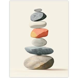 Artery8 Stacked Rock Cairn Bright Vertical Boho Design Living Room Large Wall Art Poster Print Thick Paper 18X24 Inch Artery8 Stacked Rock Cairn Bright Vertical Boho Design Living Room Large Wall Art Poster Print Thick Paper 18X24 Inch