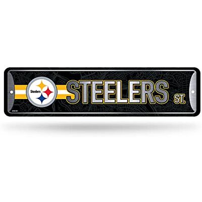 Rico Industries NFL Pittsburgh Steelers heminredning metallskylt (10 cm x 38 cm) – perfekt för hem, kontor, sovrum och mansgrotta – tillverkad Rico Industries NFL Pittsburgh Steelers heminredning metallskylt (10 cm x 38 cm) – perfekt för hem, kontor, sovrum och mansgrotta – tillverkad