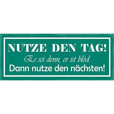 Schatzmix Ordspråk Använd etiketten metallskylt väggdekoration 27 x 10 cm tin design plåtskylt, plåt i flera färger Schatzmix Ordspråk Använd etiketten metallskylt väggdekoration 27 x 10 cm tin design plåtskylt, plåt i flera färger